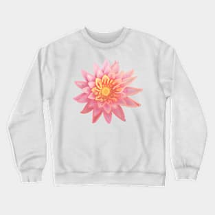 Pink Painted Lotus Flower Crewneck Sweatshirt